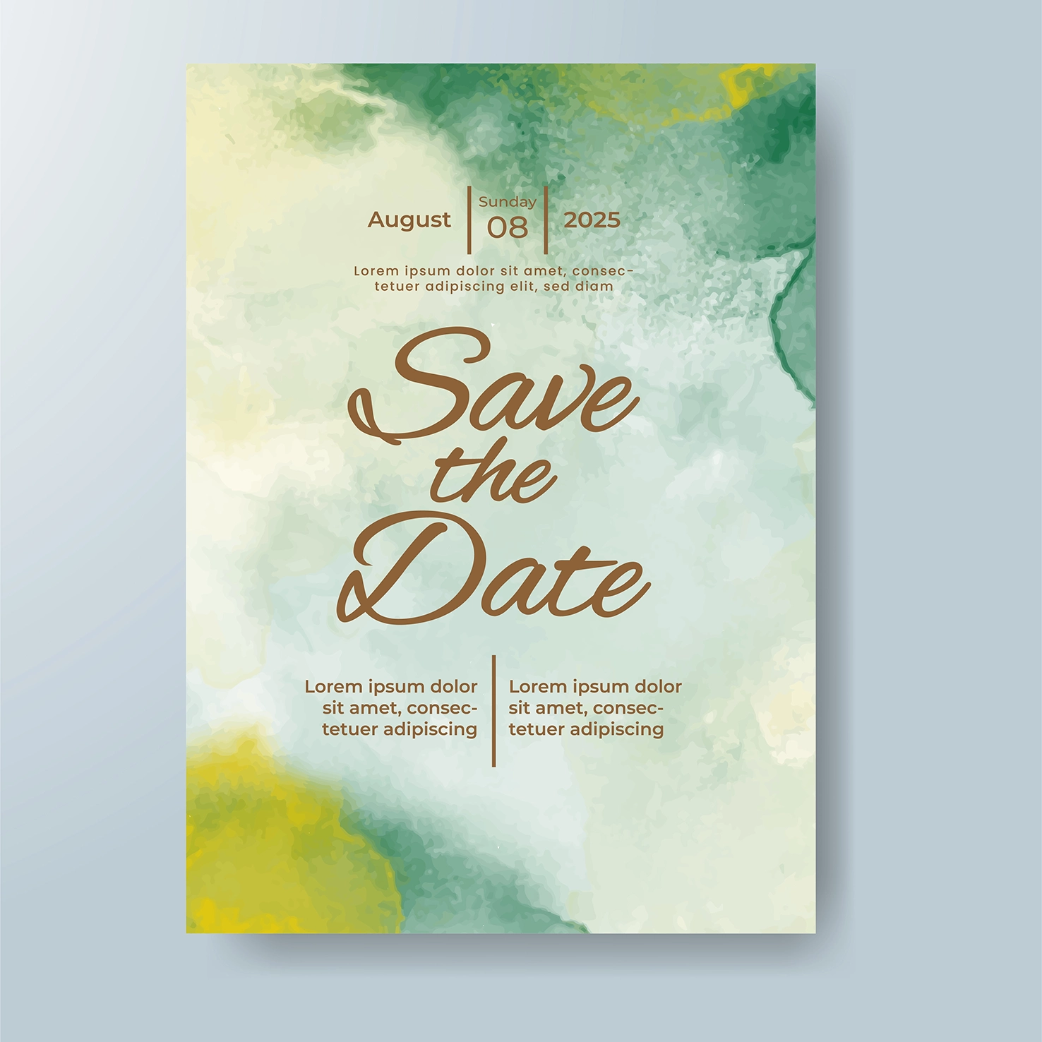 Elegant Green Watercolor Card